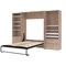 Bestar Cielo 119W Full Murphy Bed and 2 Shelving Units with Drawers (118W), Rustic Brown & White 80895-000009 - alternate 5